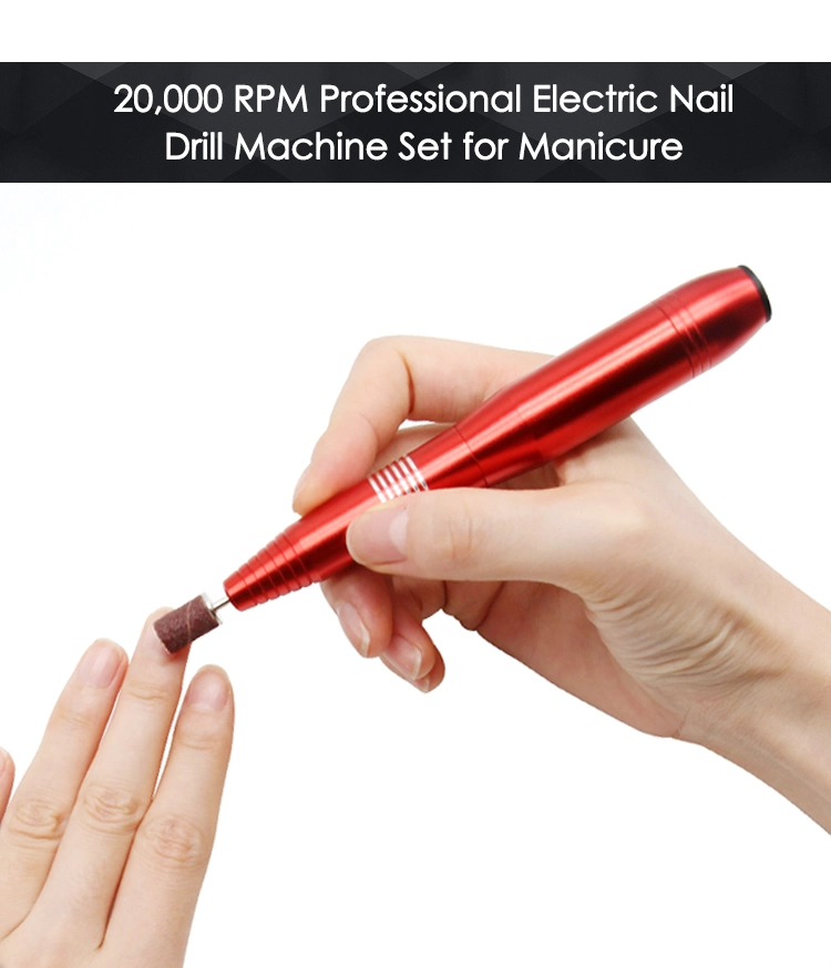 Professional Mini Cordless Electric Nail File 20000 Rpm for Acrylic Gel Manicure Pedicure
