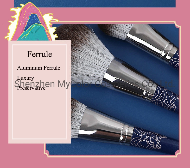 China Customize Makeup Brushes Factory Professional Powder Foundation Eyeshadow Cosmetic Brush Set