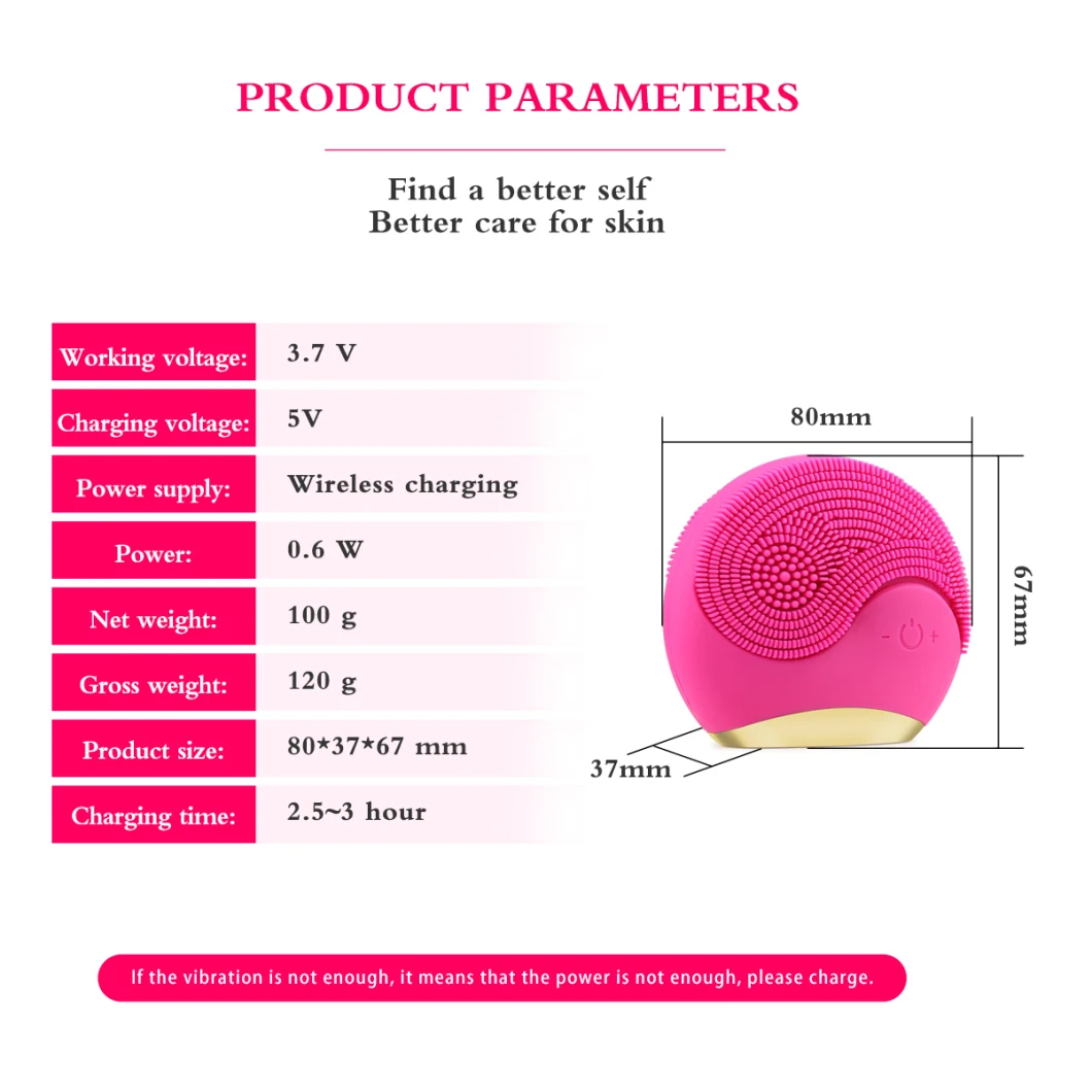 Silicone Facial Cleansing Beauty Face Cleaner Brush Massage Deep Clean Soft Pores Brush