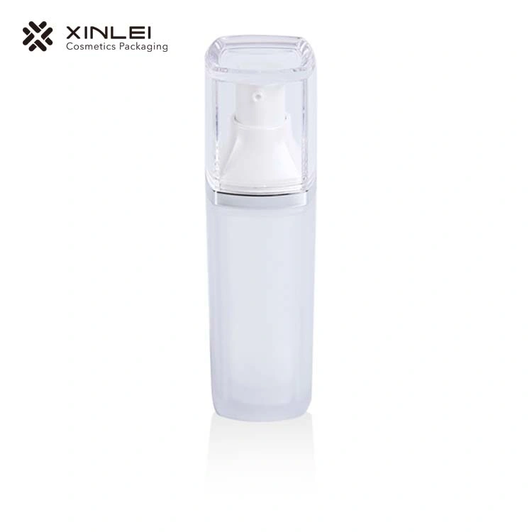 Carefully Crafted 30ml Square Shape Airless Bottle for Makeup Foundation