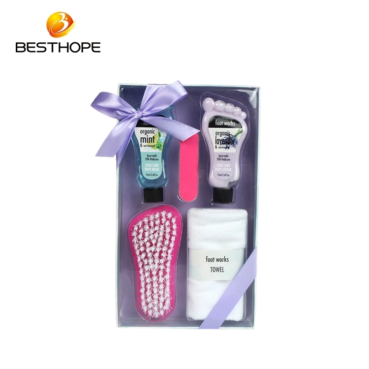 Wholesale Shower Gel Body Wash Bath Gift Set with Brush and Towel and Nail File
