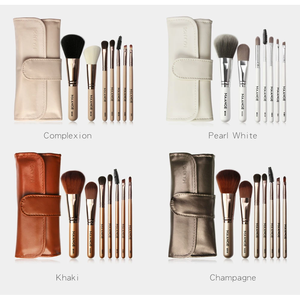 7PCS/Set Makeup Brushes Tools Kit Power Foundation Cosmetic Brush with Brush Bag