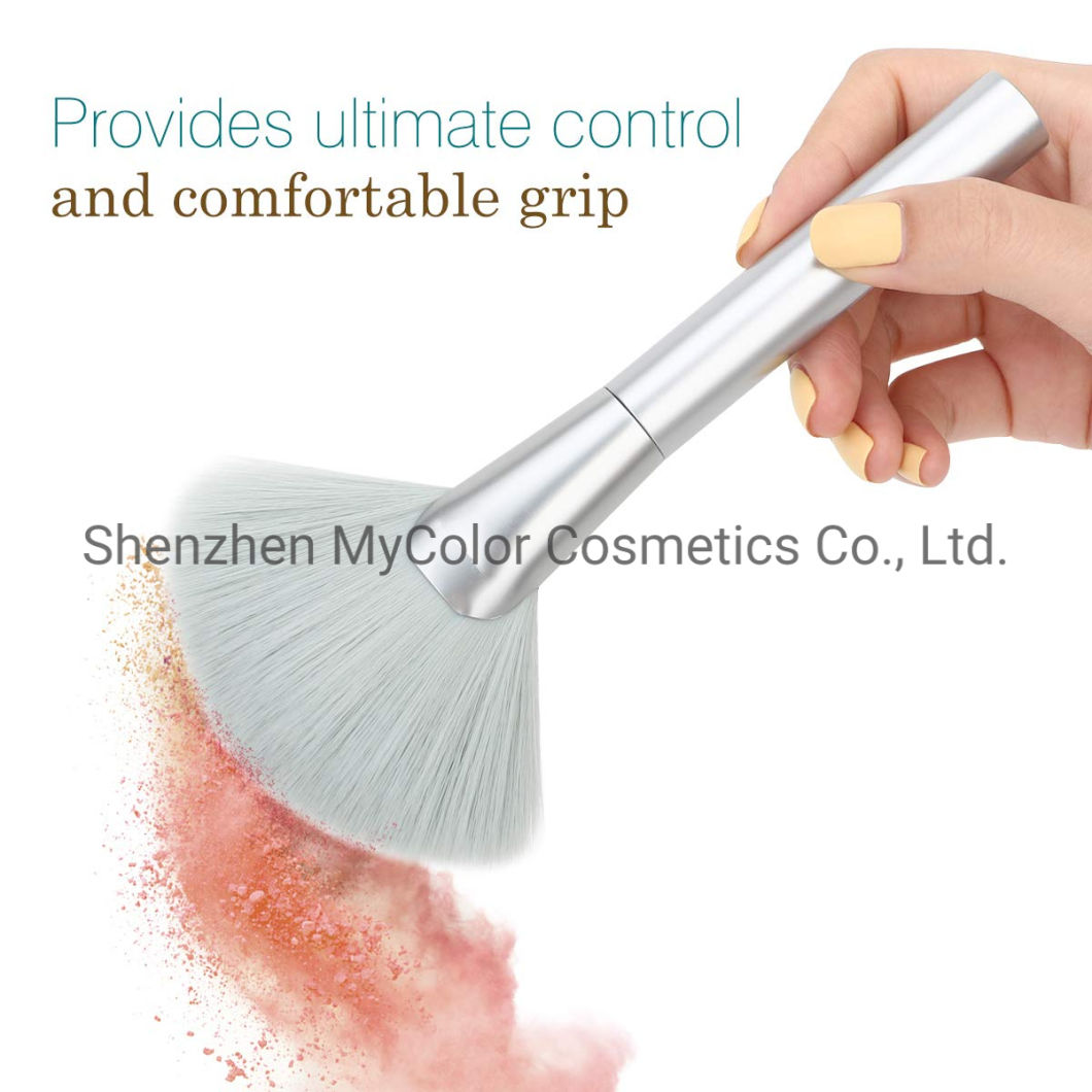 Single Large Soft & Dense Makeup Fan Brush Face Blush Powder Foundation Brushes Make up Tool