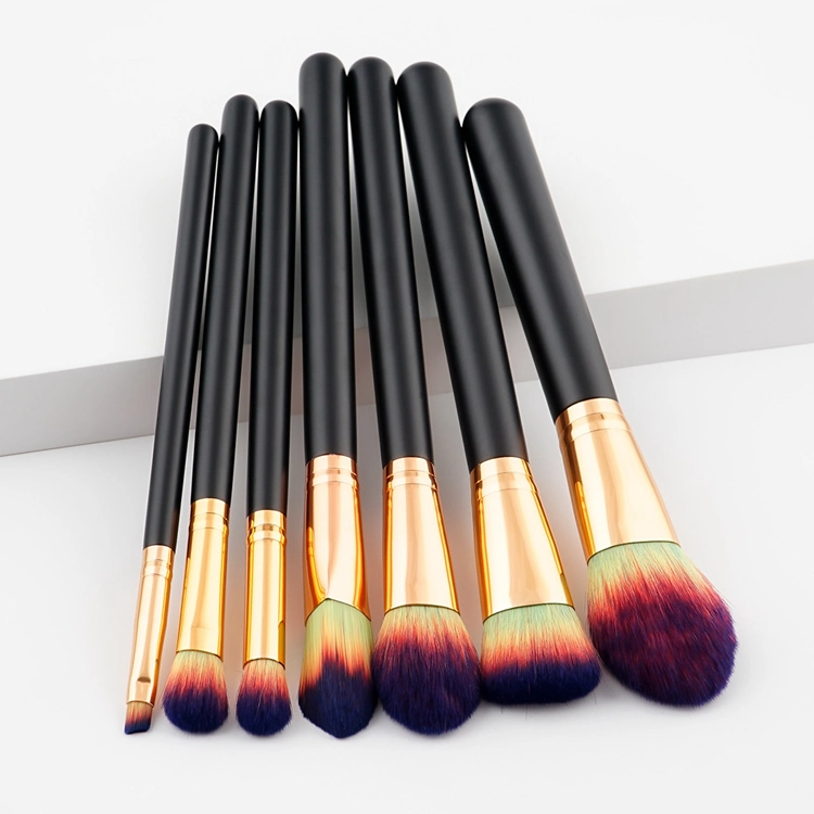 7PCS Makeup Brushes Makeup Tools Beauty Set Flame Brush Wooden Handle