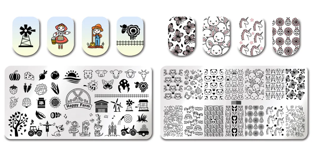 Custom Nail Art Stamping Plates Template Nail Polish Stamp Plate