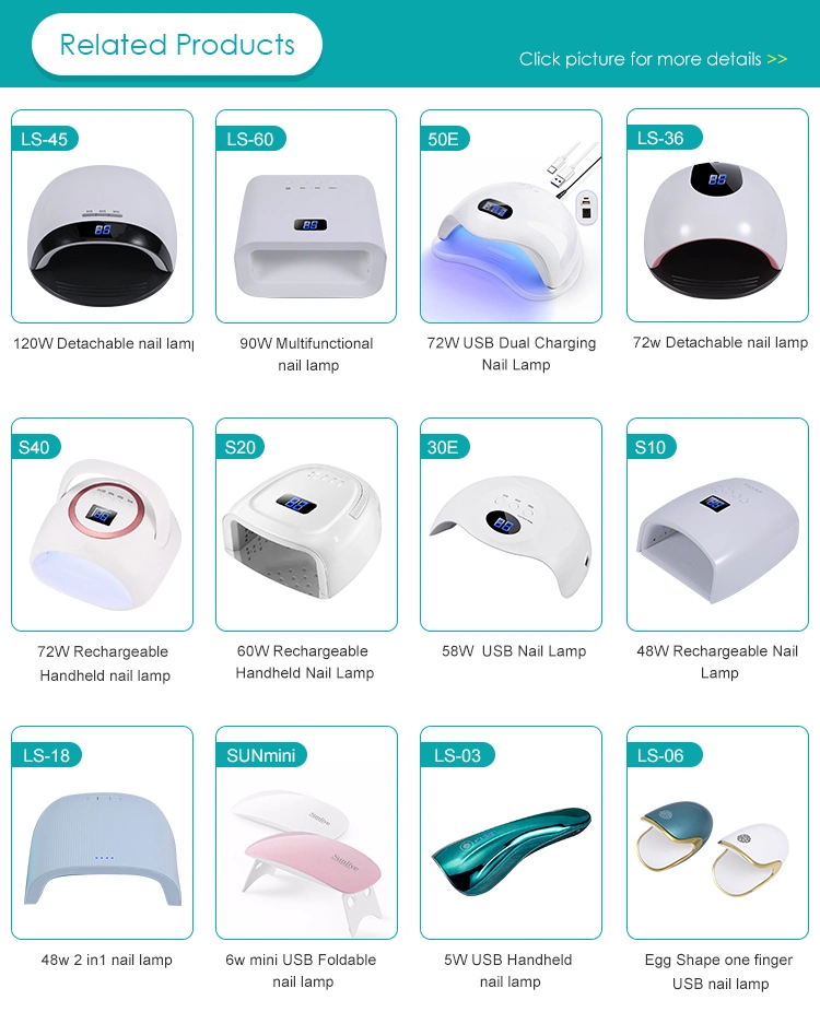Professional Nail Art Kit Electric Portable Rechargeable UV LED Lamp Gel Polish Nail Dryer Machine