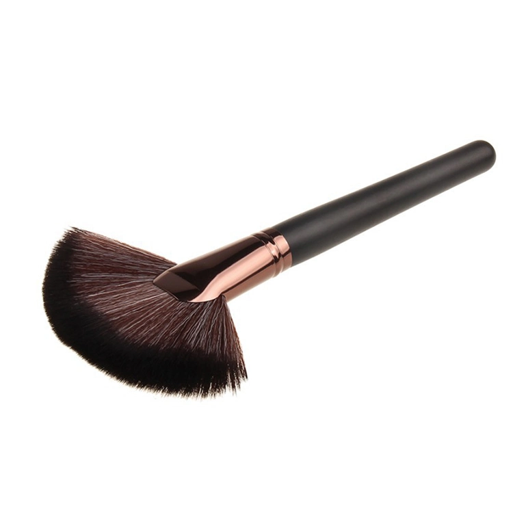 a Must-Have Soft Face Powder Foundation Blush Sector Fan Makeup Brush for Girls Make-up