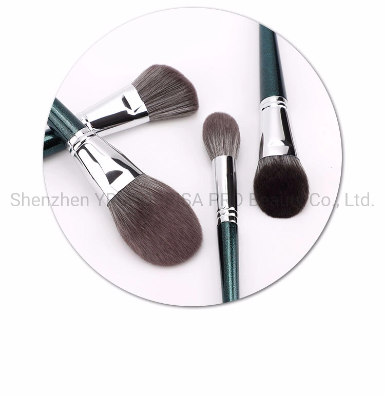 Professional Makeup Brush Set Premium Copper Handle Powder Kabuki Eye Shadow Blending Face Cosmetics Brush