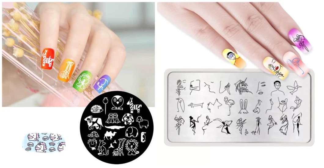 Custom Nail Art Stamping Plates Template Nail Polish Stamp Plate