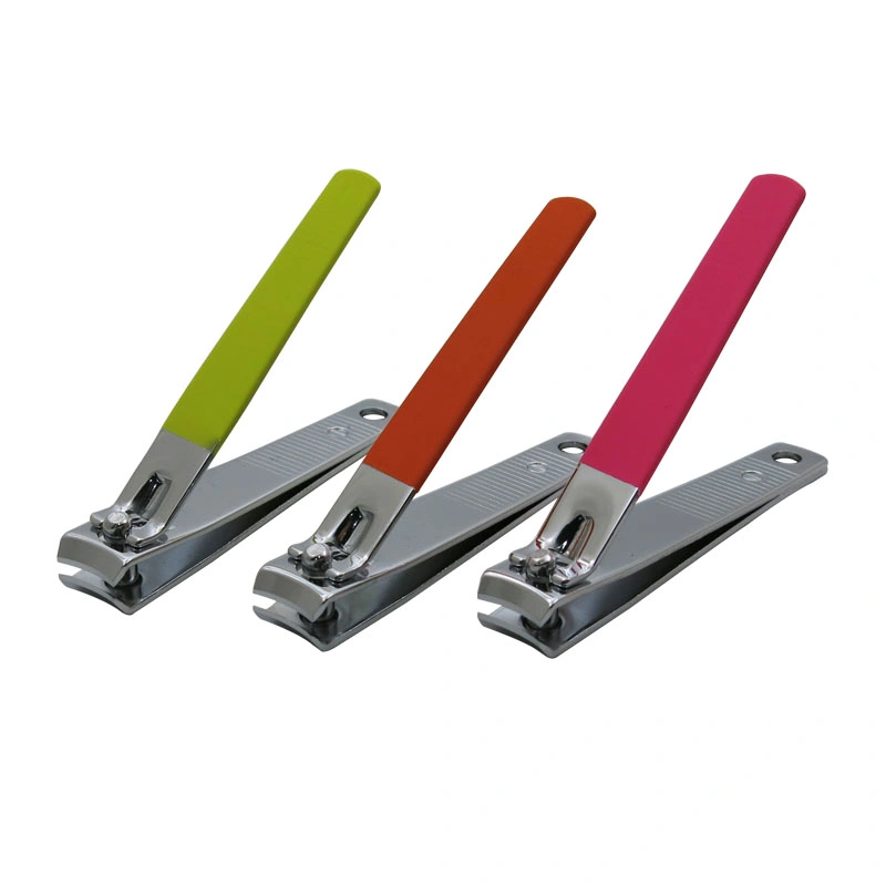 Carbon Steel with Fluorescent Rubberized Paint for Home Used Nail Cutter with Nail File Nail Clippers