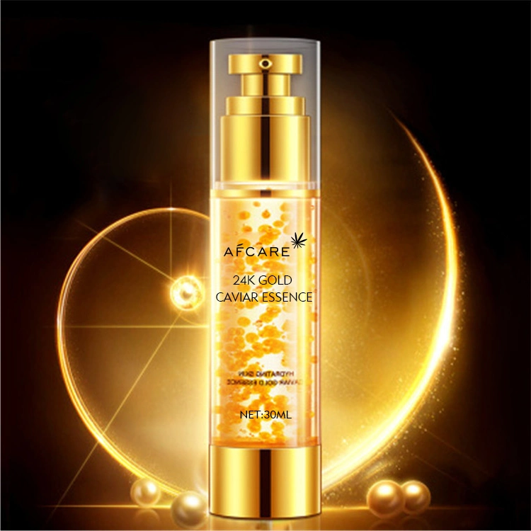 Best Selling Facial Moisturizing Anti Aging 24K Gold Essence Serum Caviar Serum Skin Care Logo Organic