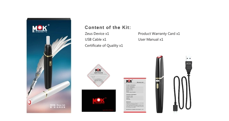 Newest Tobacco Stickers Heat Not Burn Vape Pen Kit Mok Zeus Kit Built-in 650mAh E Cig Vape Pen Compare to Iqos Pen Kit Stick