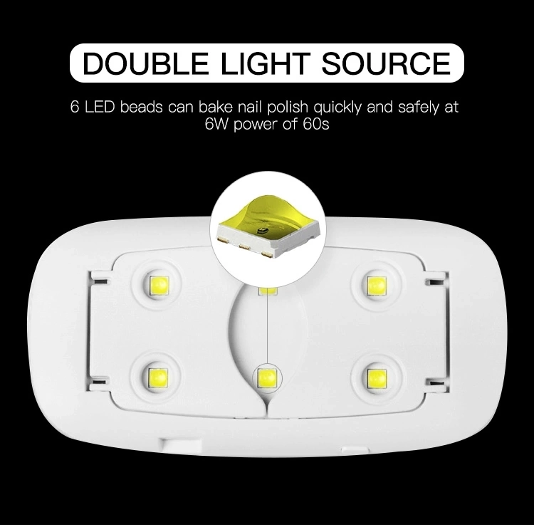 Professional High Quality Portable USB 6W Mini LED UV Nail Lamp for Nail Gel Polish Drying