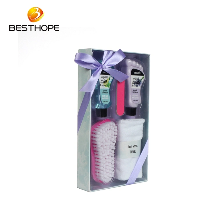 Wholesale Shower Gel Body Wash Bath Gift Set with Brush and Towel and Nail File