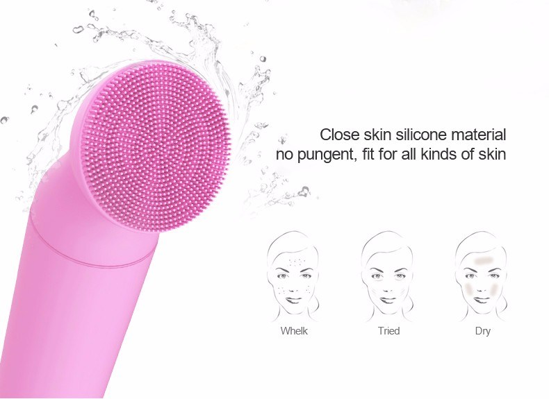 Wireless Facial Cleansing Brush Waterproof Electric Silicone Face Cleanser Brush for Face Cleaner