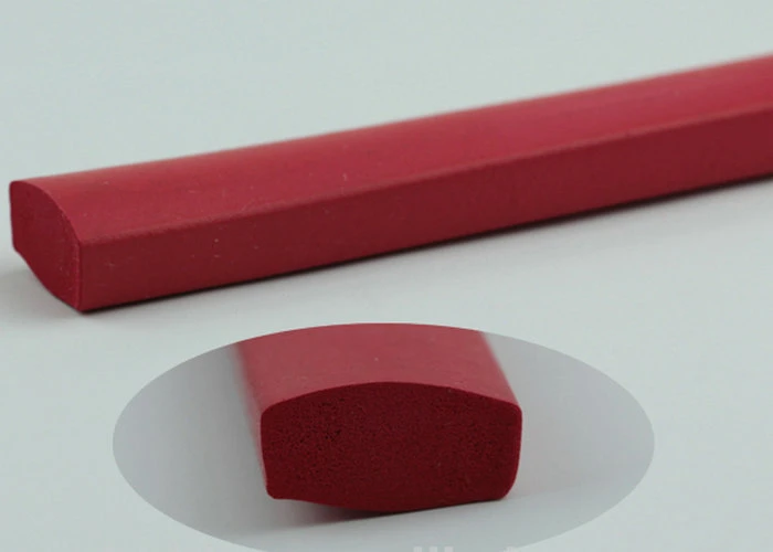 Closed Cell Silicone Sponge Extrusion, Silicone Sponge Profile, Silicone Sponge Cord with Red Color