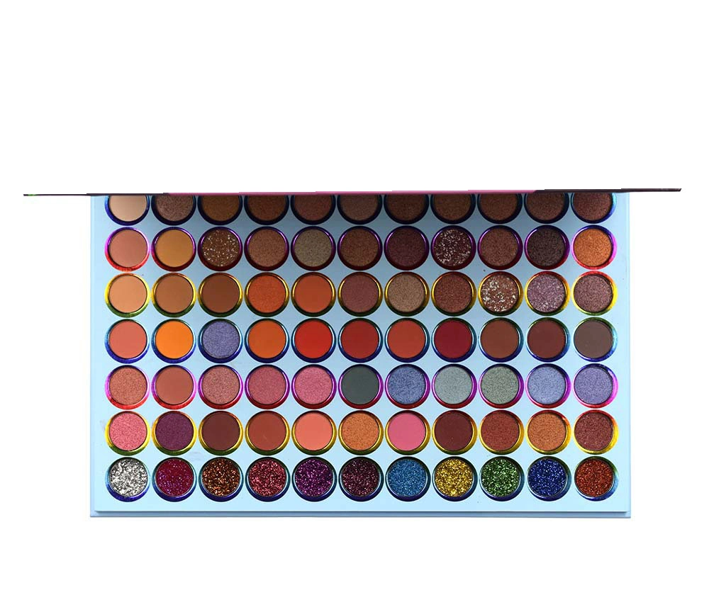 2021 Customized Brand Eye-Shadow Palette 77 Color Eyeshadow No Logo Rose Gold Eye Shadow Palette Shimmer Private Label Cosmetic
