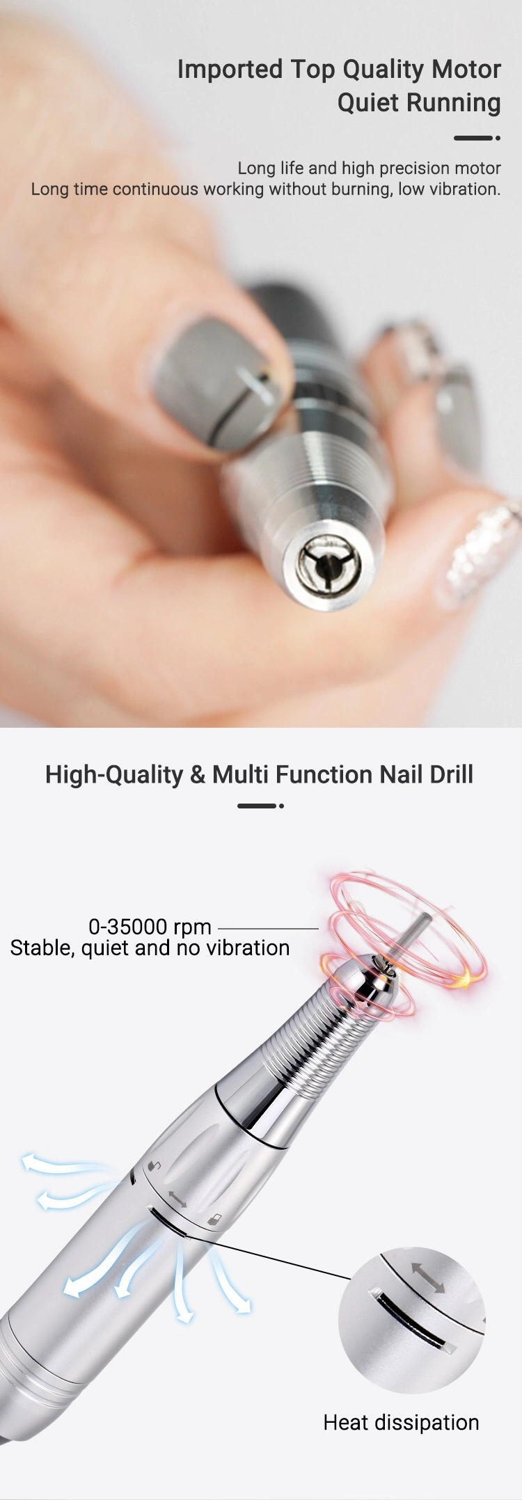 Innovative Products 2020 35000 Rpm Manicure Electric Drill Electric Nail File