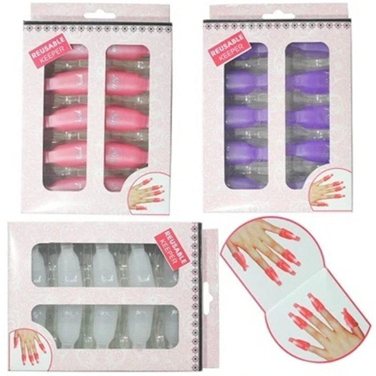 10PCS Gel Polish Nail Remover Kit, Manicure Reusable Keeper Clip Tool