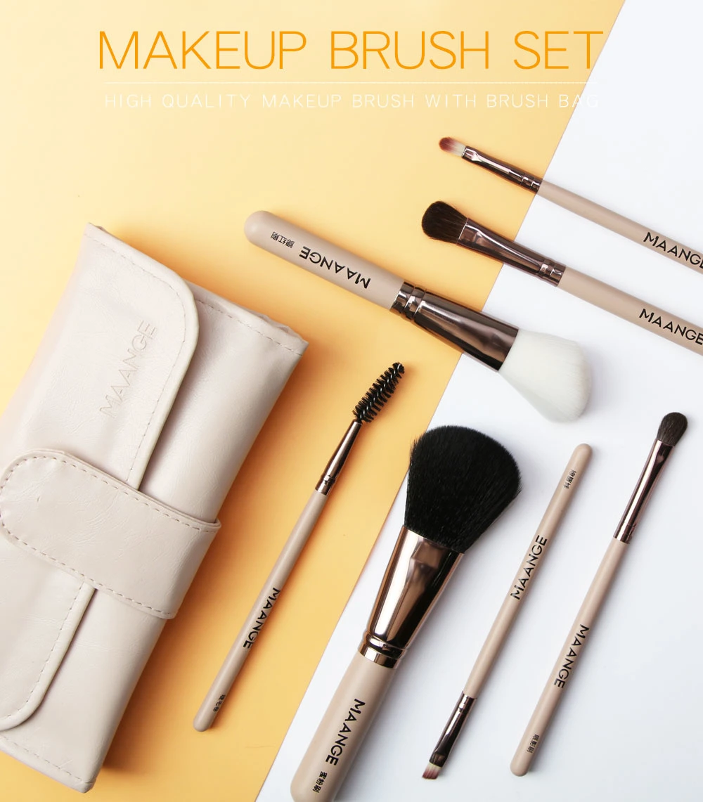 7PCS/Set Beauty Portable Cosmetic Makeup Brushes Set with Brush Bag