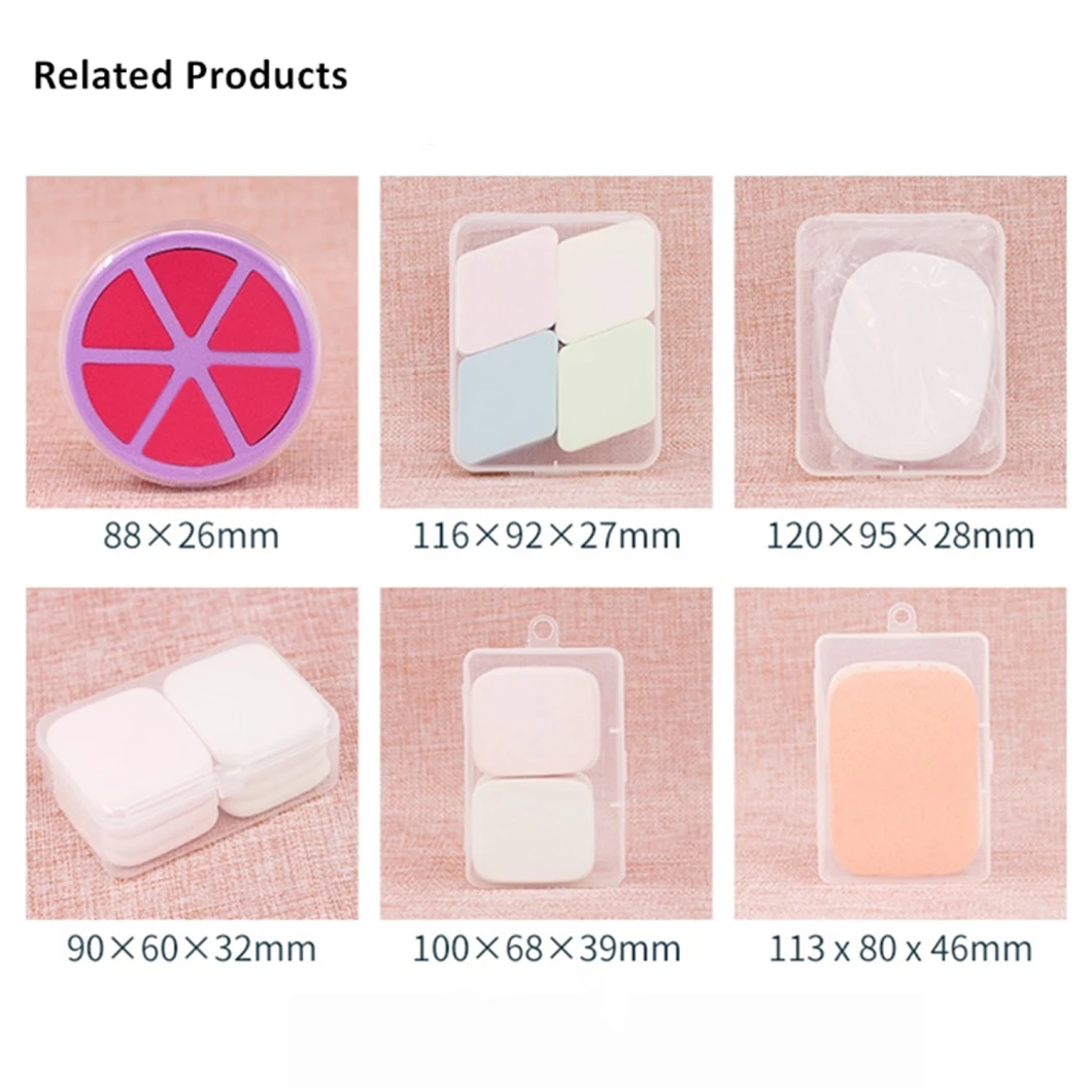 Round Cake Shape 6 PCS / Pack Travel Beauty Blender Blending Cosmetic Makeup Foundation Sponge
