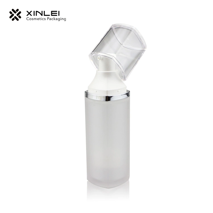 Exquisite Workmanship 30ml Square Shape Airless Bottle for Makeup Foundation