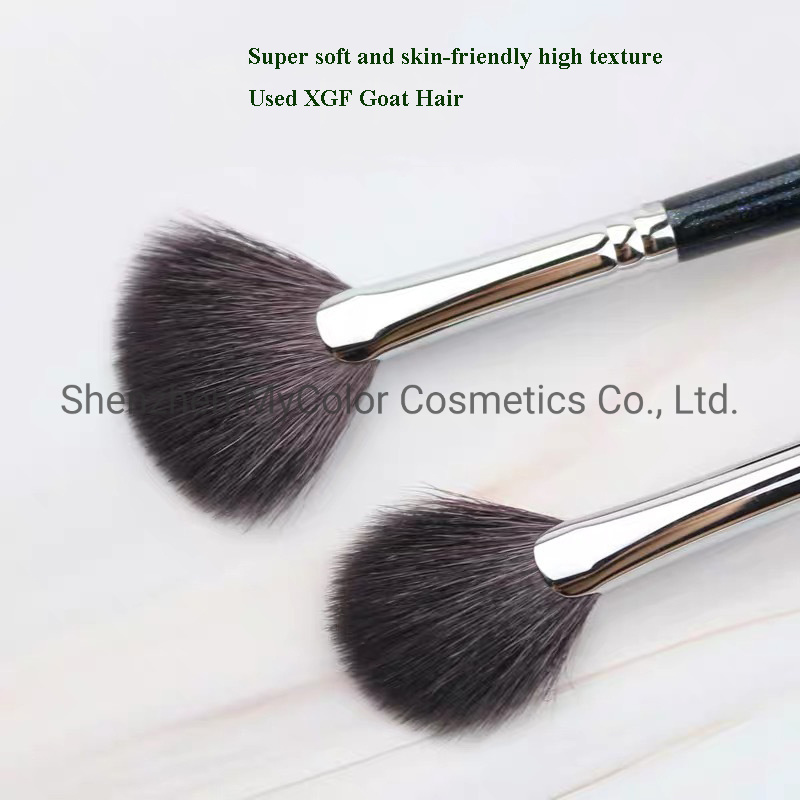 Professional Highlighter Fan Makeup Brush Xgf Goat Hair Small Blush Brush Makeup