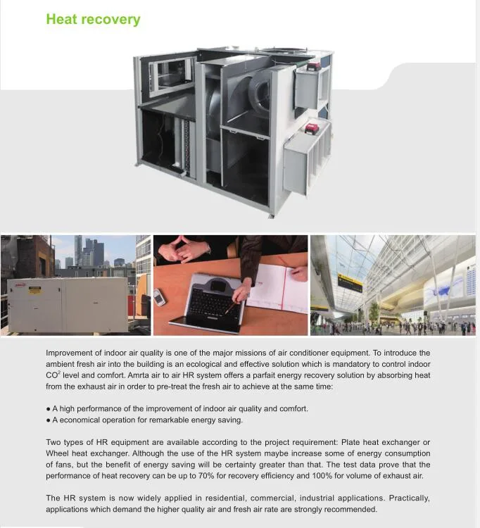 Durable Rooftop Packaged Dx Air Cooled Chiller with Gas Burner