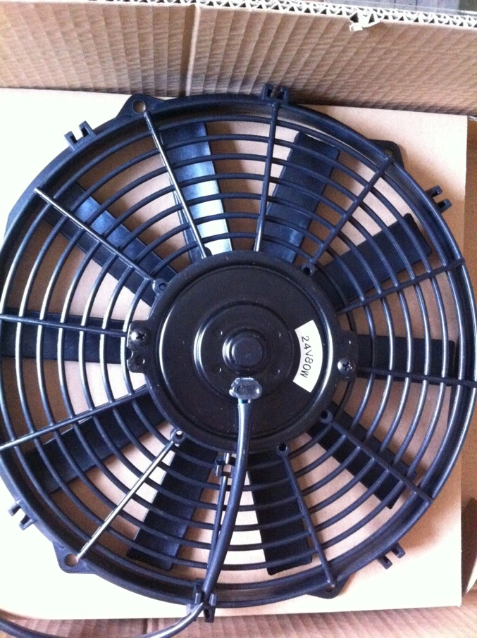 Car Air Conditioning 12V / 24V Push Air Flow AC Motor External Air Cooling Condenser Fan