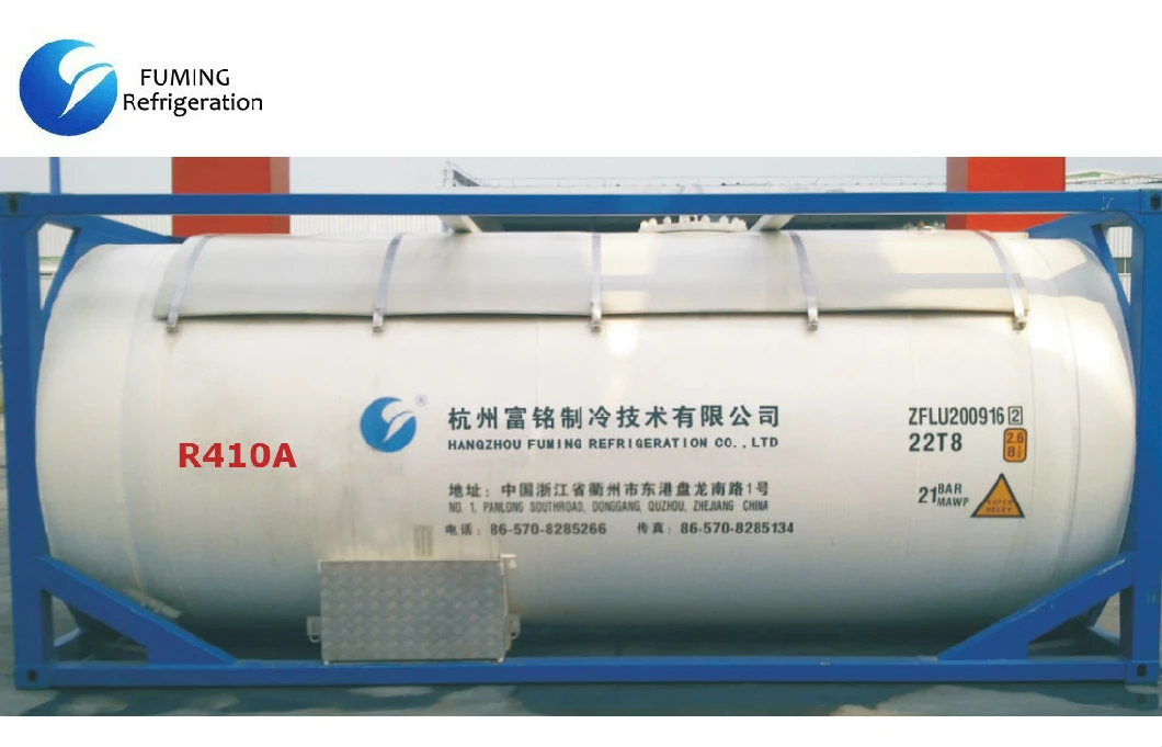 Recyclable Ton Tank R410A Refrigerant Gas High Purity for Air Condition
