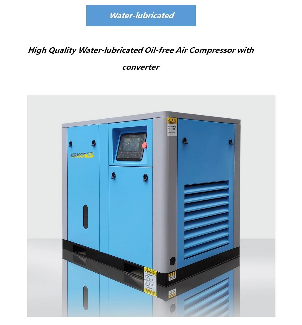Energy Saving Rate Industrial Air Conditioning Compressor Water Lubrication Single Screw Oil-Free Air Compressor