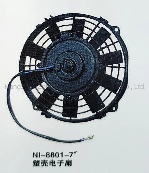 Factory Price 7 Inch 12V 24V DC Air Conditioner Condenser Motor Fan for Vehicle