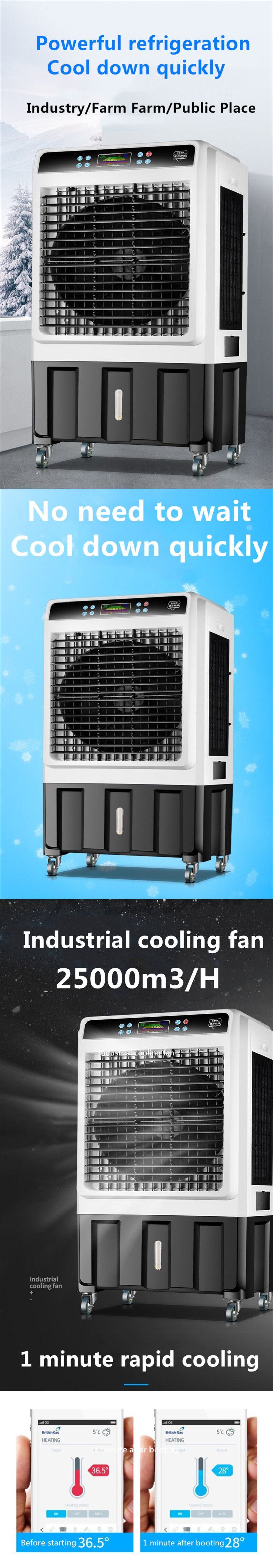 Industral Air Cooler Evaporators Standing Cooler Evaporator Evaporative Air Cooler 220V