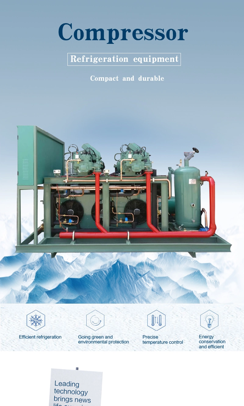 Refrigeration Station with Condensing Unit Compressor Unit and Refrigeration Unit for Freezer Cold Storage Room