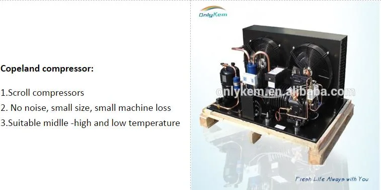 Copeland Scroll Compressor Condensing Unit Cold Room Condenser Unit