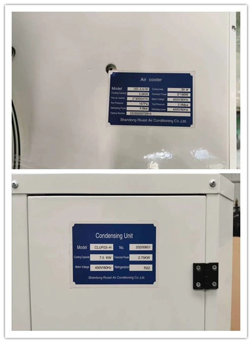 R22 Copeland Scroll Compressor Condensing Unit and Air Cooler