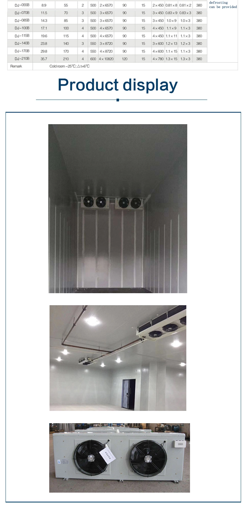 Cool Room Condenser and Evaporators Air Cooler for Cold Storage