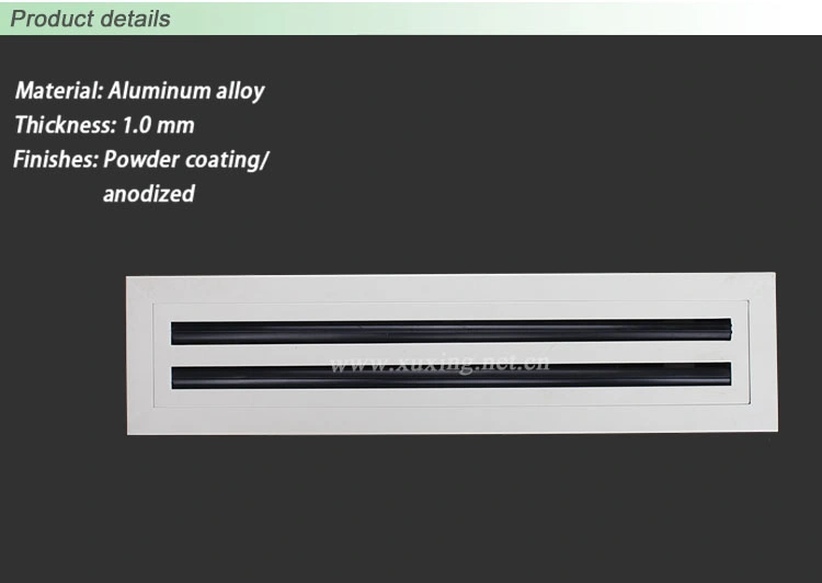 HVAC Detachable Aluminum Linear Slot Diffuser Air Conditioning