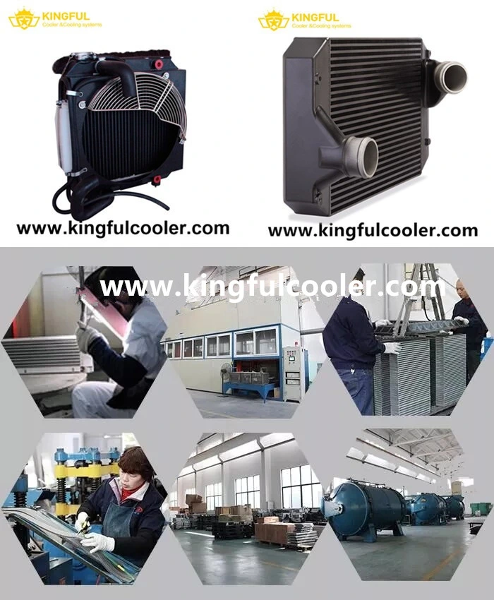 Cost-Effective Fin Type Air Cooled Aluminum Hydraulic Oil Cooler with 24V Fan
