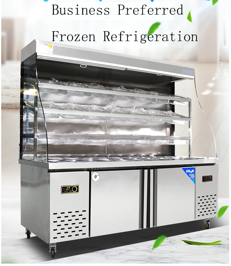 Vegetable Fruit Meat Malatang Cabinet Commercial Freezer and Chiller Cooler Fridge
