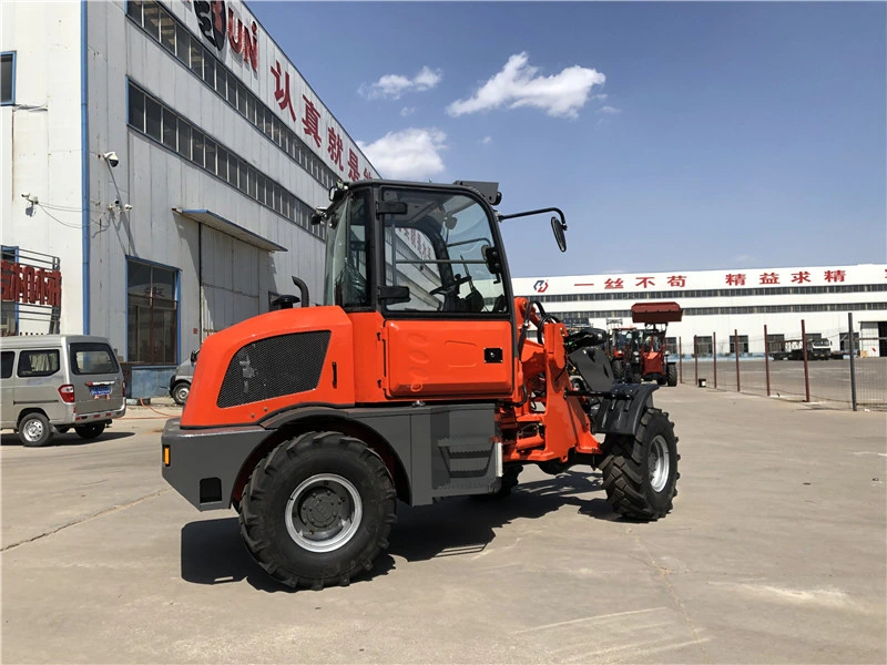 Everun Brand Er16 1600kg Small Wheel Loader with Snow Blade and V Snow Blade for Sale