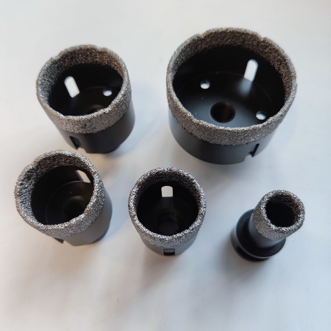 Dry Vacuum Brazed Diamond Core Hole Saw Drilling Bits Kit for Porcelain Tile