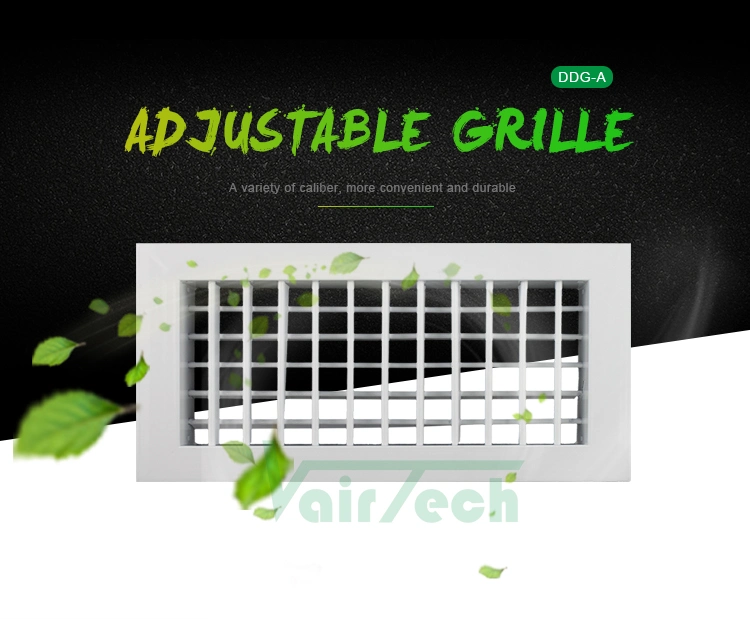 HVAC Aluminum Double Deflection Air Grille with Adjustable Blades