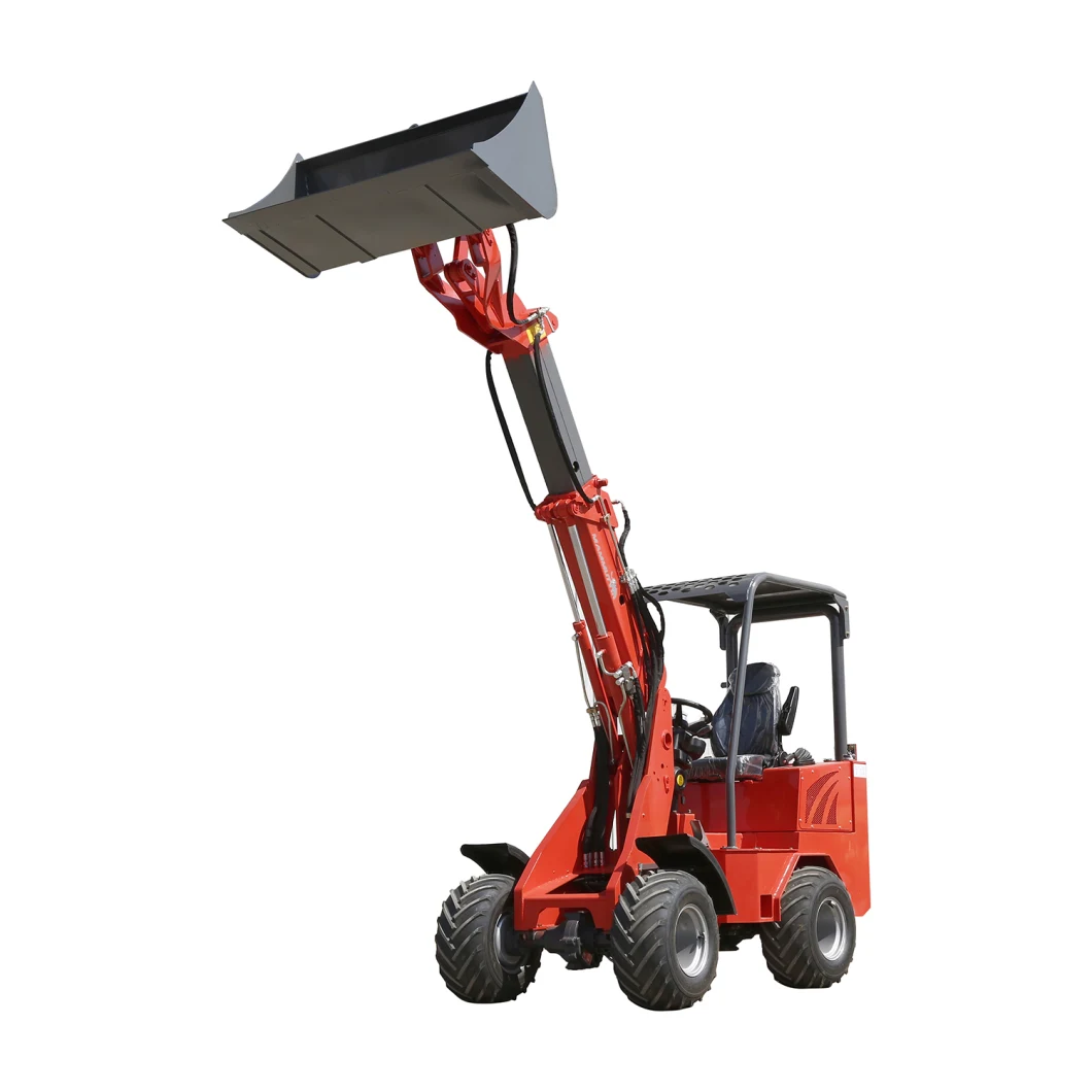 CE EPA 600kg Small Wheel Telescopic Loader with Snow Blade Attachments