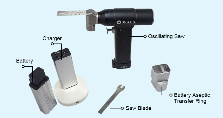 Battery Operated Oscillating Saw Medical Instrument with Two Saw Blades Offered