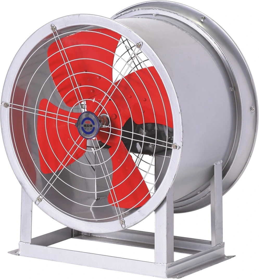 High Speed Post Stationary Fan with Four Red Blade