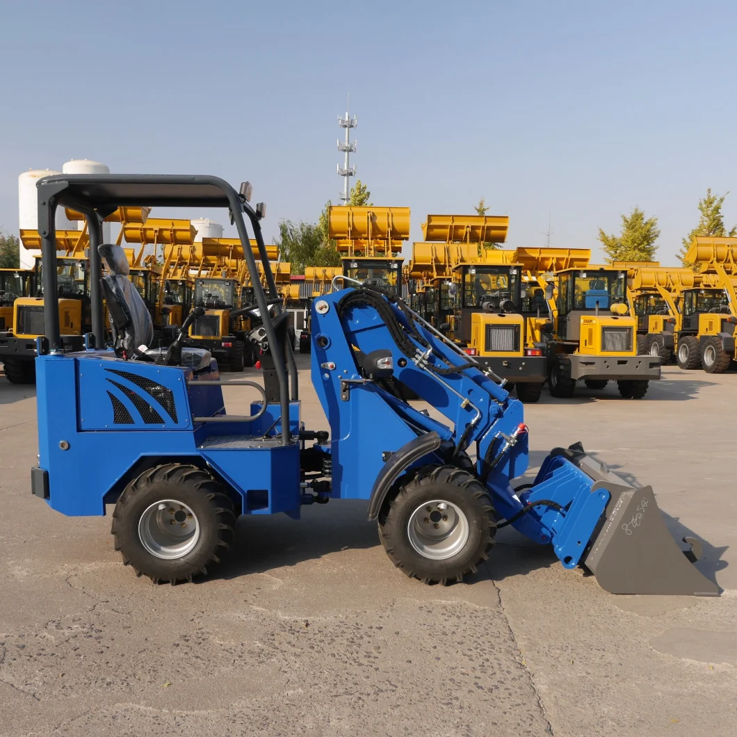 CE EPA 600kg Small Wheel Telescopic Loader with Snow Blade Attachments