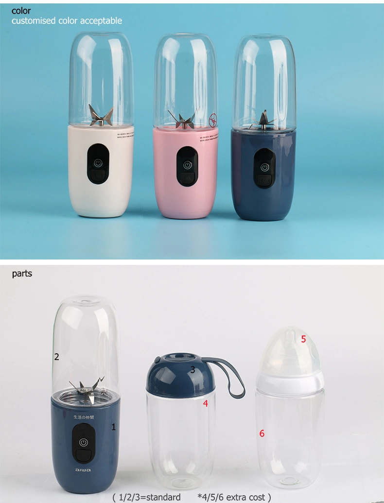 Wholesale High Quality Portable Mini Juicer Blender with 6 Blades