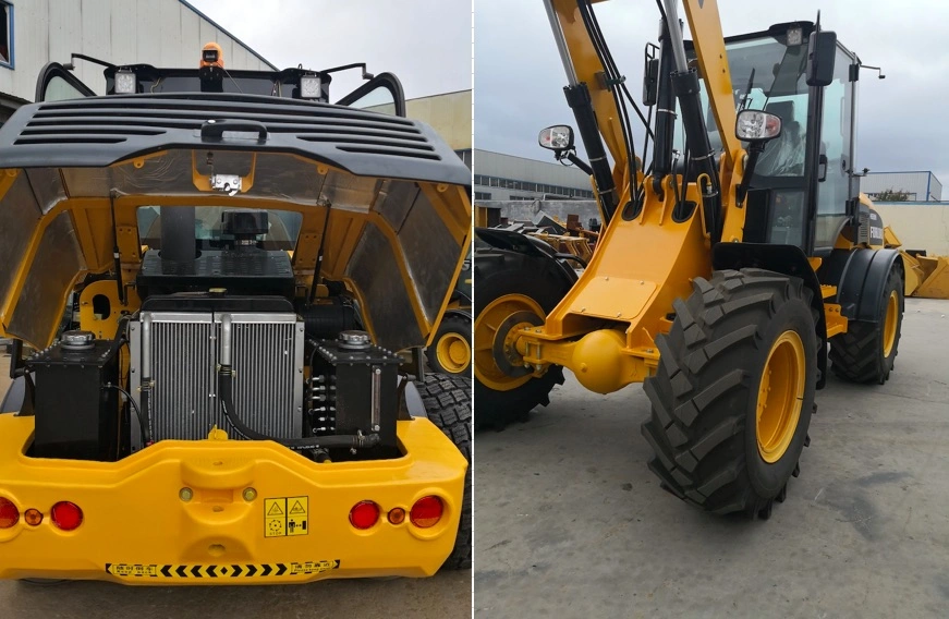 Forload H928m 2t 2.5t Mini/Small Front Wheel Loader with Snow Blade