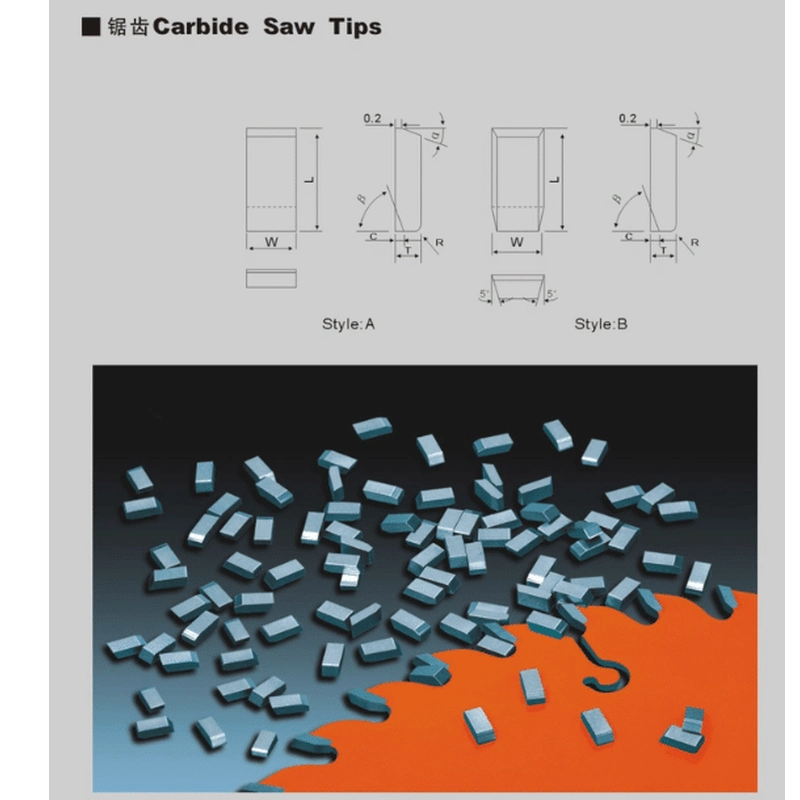 Gw Carbide-K10 Cutting Tool Carbide Saw Tips for Circular Saw Blade for Cutting Wood